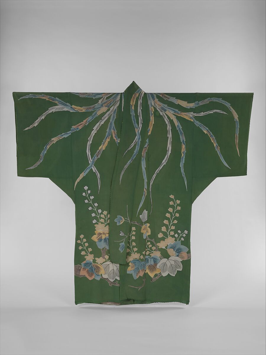 Yogi Coverlet, Silk, resist-dyed and handpainted, Japan