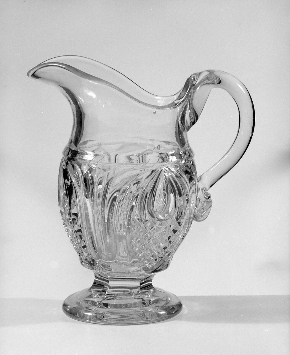 Pitcher, Pressed glass, American 