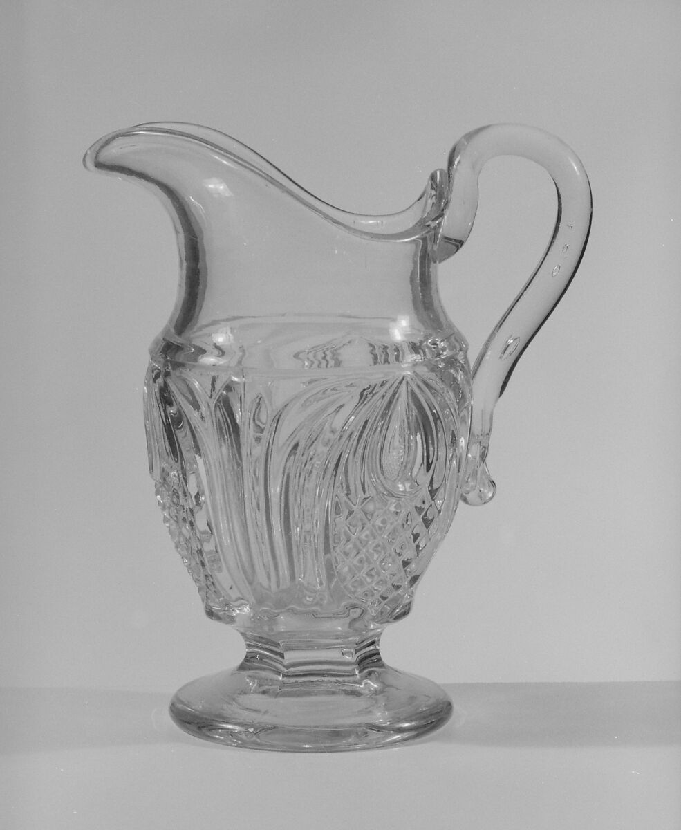 Pitcher, Pressed glass, American 