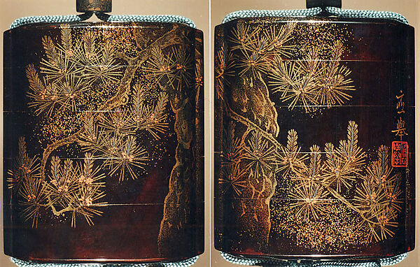 Case (Inrō) with Design of Pines Tree and Branches