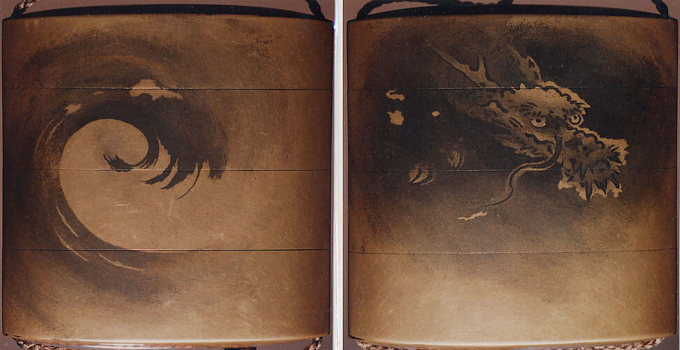 Case (Inrō) with Design of Dragon among Swirling Clouds