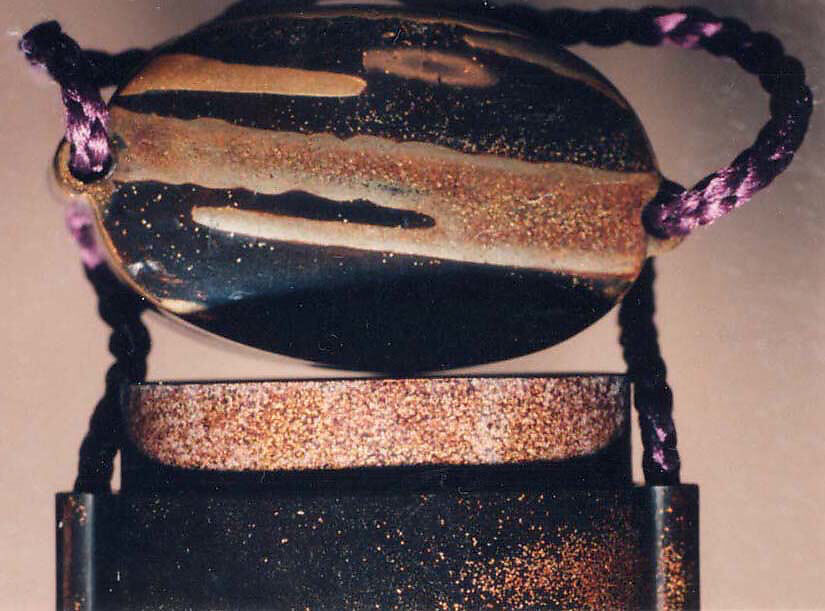 Case (Inrō) with Depiction of Daimyō Procession at the Foot of Mount Fuji, Gyokuzan (1737–1812), Lacquer, roiro, gold and colored hiramakie, takamakie, kirigane, nashiji; Interior: nashiji and fundame, Japan