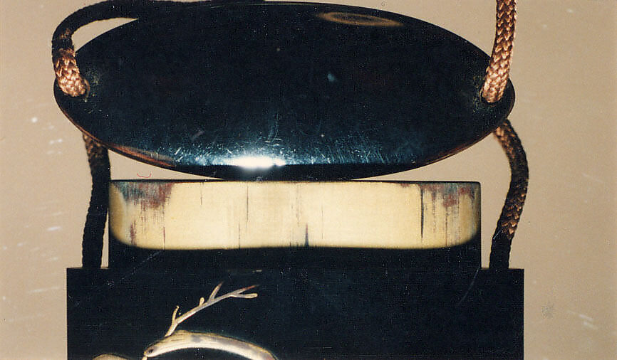 Case (Inrō) with Design of Heron Wading in Shallow Water beside Reeds, Attributed to Ogawa Haritsu (Ritsuō) (Japanese, 1663–1747), Lacquer, roiro, gold and silver hiramakie, togidashi, kimpun, ivory, horn inlay; Interior: fundame, Japan