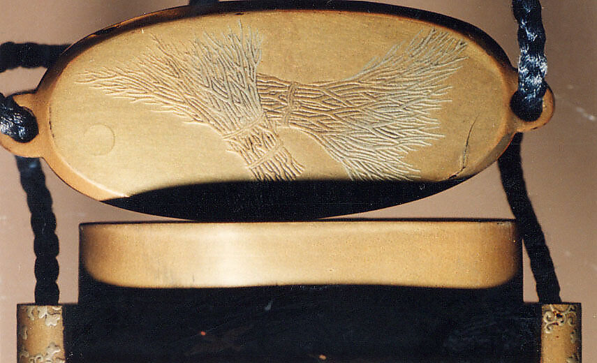 Case (Inrō) with Design of Three Herons Seated in Maple Tree (obverse); Three Crows in Autumn Forest (reverse), Lacquer, roiro, gold and coloured hiramakie; Interior: roiro and fundame, Japan