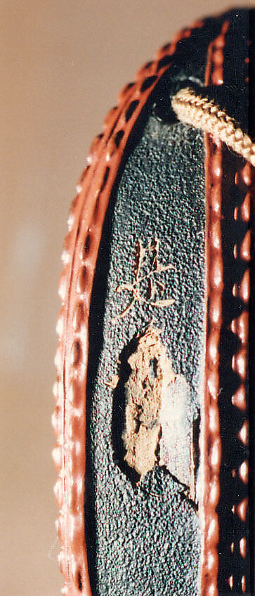 Case (Inrō) with Design of Chinese Sage (obverse); Attendant (Karako) Standing beside Bamboo (reverse), Shibata Zeshin (Japanese, 1807–1891), Lacquer, dark brown, imitating leather, relief, light brown rim; Interior: dark brown and nashiji, Japan