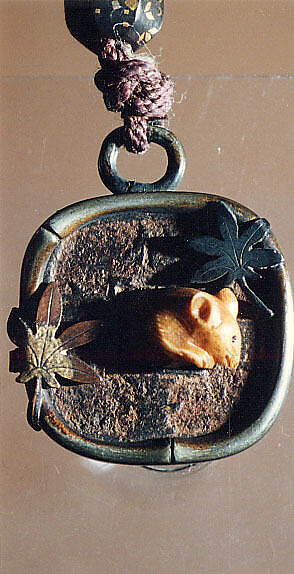 Case (Inrō) with Design of Mountain Landscape and Geese Flying, Metal, Iron metal, relief, applied gold metal; Interior: silver metal, Japan