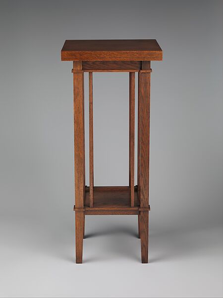 Plant Stand, Frank Lloyd Wright (American, Richland Center, Wisconsin 1867–1959 Phoenix, Arizona), White oak, American