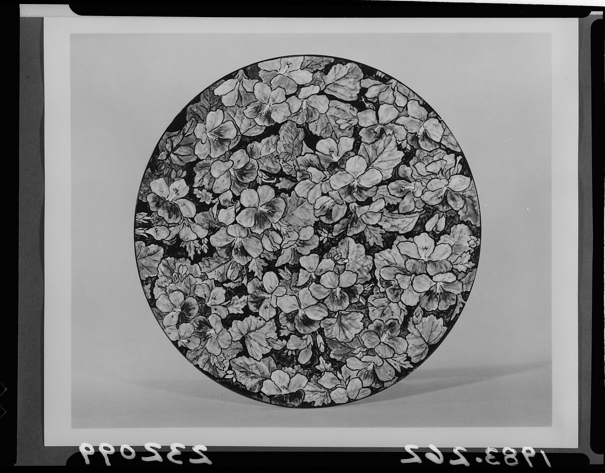 Plaque, John Bennett (1840–1907), Painted and glazed earthenware, American