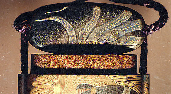 Case (Inrō) with Design of Two Hō-ō Birds in Flight among Flowering Kiri Branches, Lacquer, roiro, nashiji, gold and silver hiramakie, togidashi, kirigane; Interior: nashiji and fundame, Japan