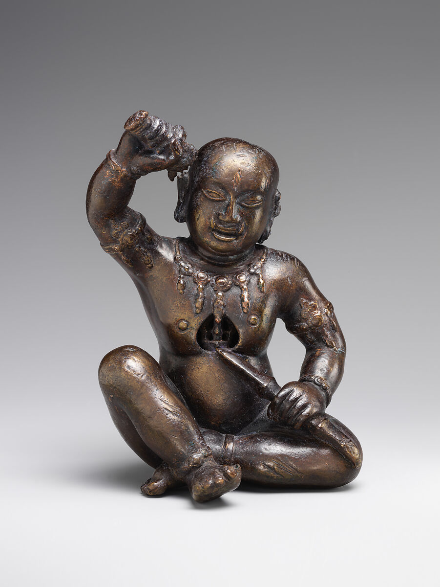 Esoteric Personification of the Vajra, Copper with traces of gilding, Nepal, Kathmandu Valley 