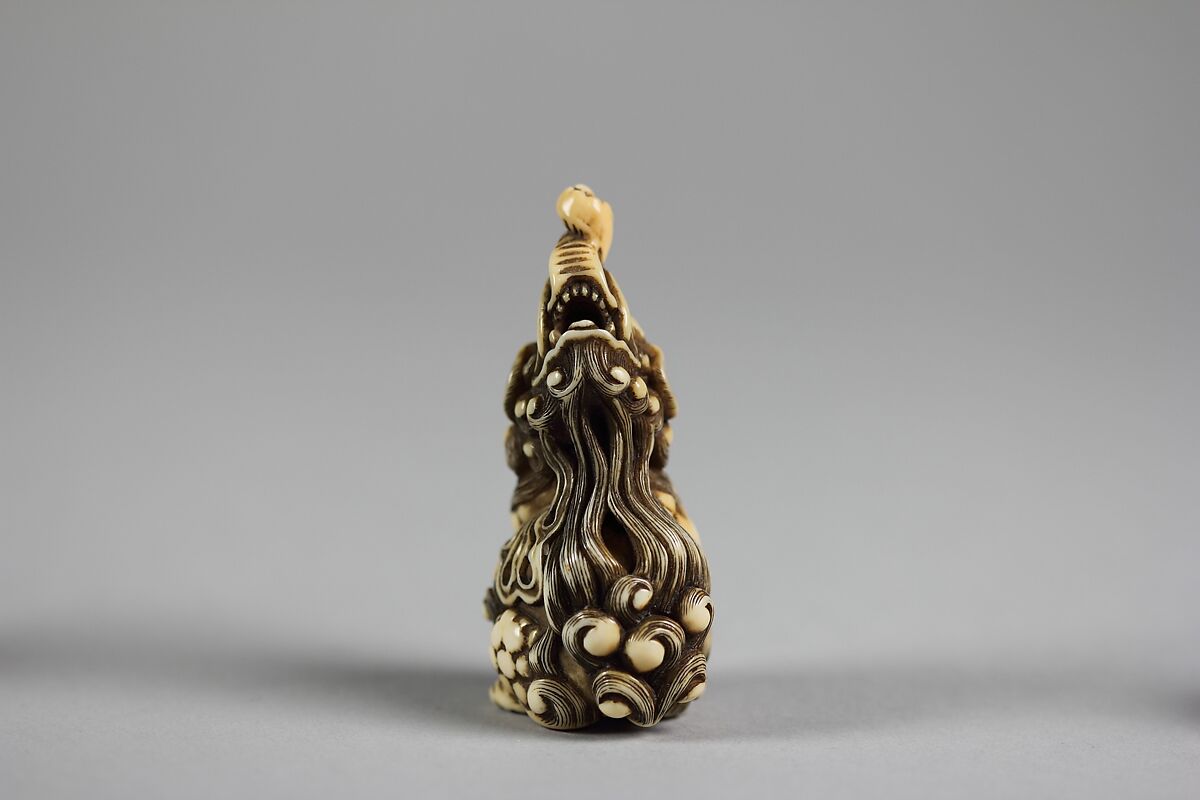 Seated Baku (Mythical Creature Devouring Nightmares), Ivory, Japan