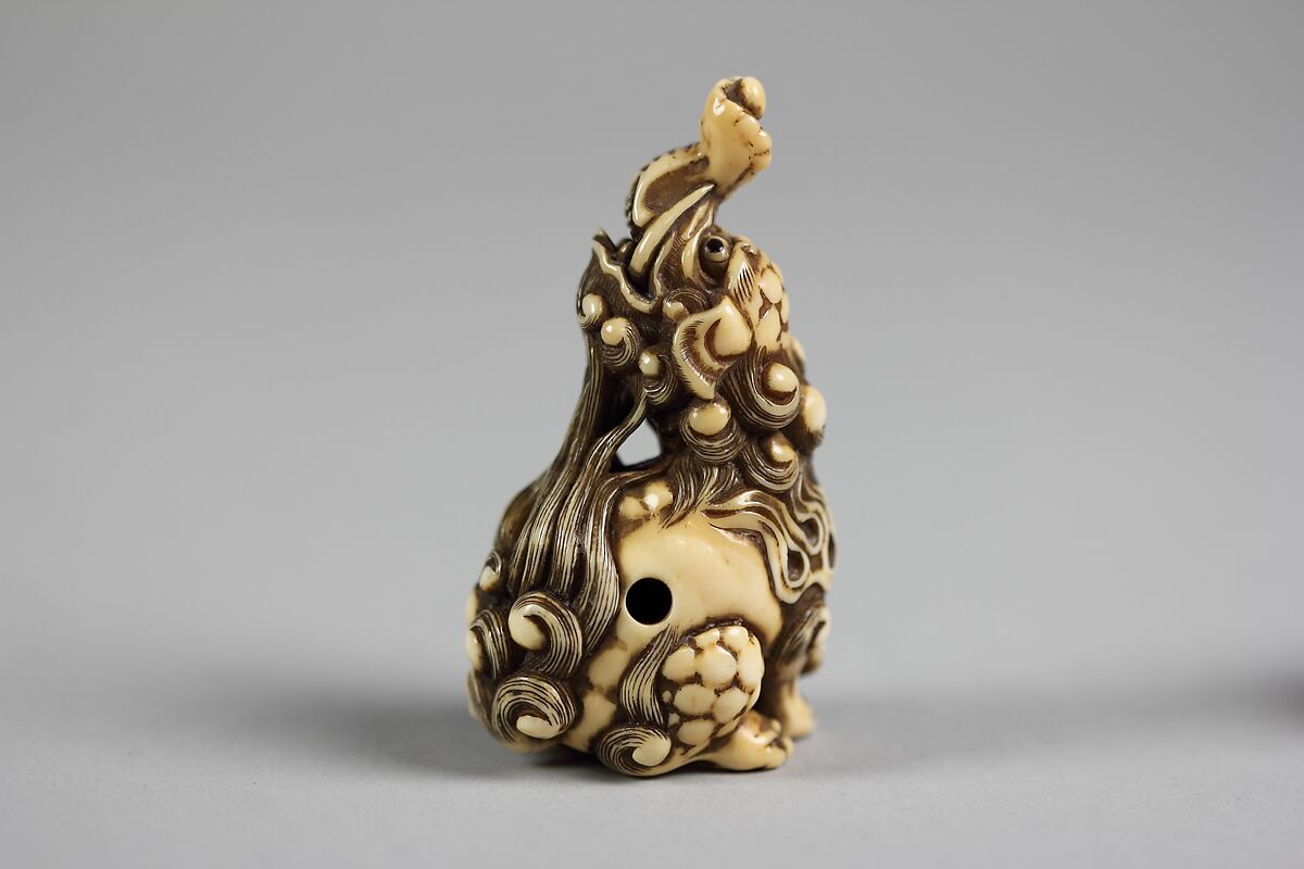 Seated Baku (Mythical Creature Devouring Nightmares), Ivory, Japan 