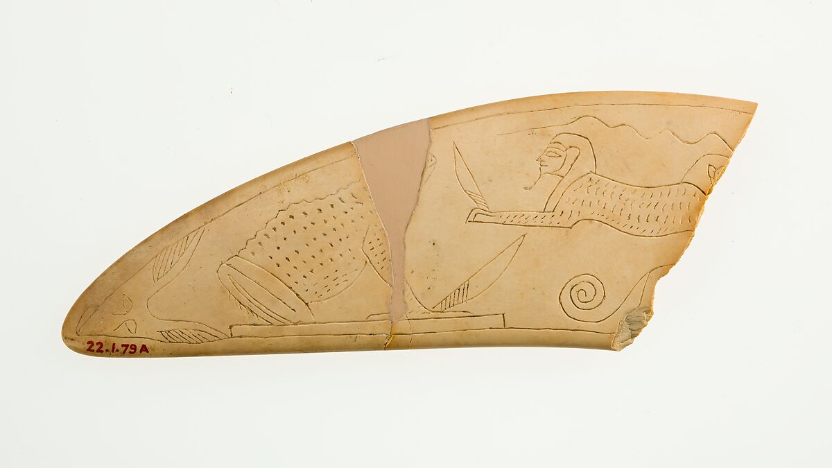 Magic Wand fragment, Hippopotamus ivory 