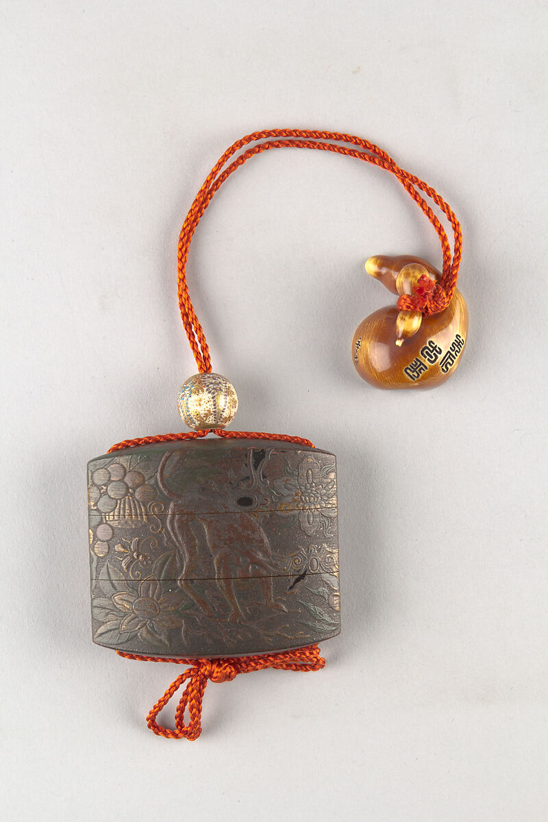 Netsuke of a Small Gourd on a Halved-Gourd, Anraku (Japanese), Ivory, Japan