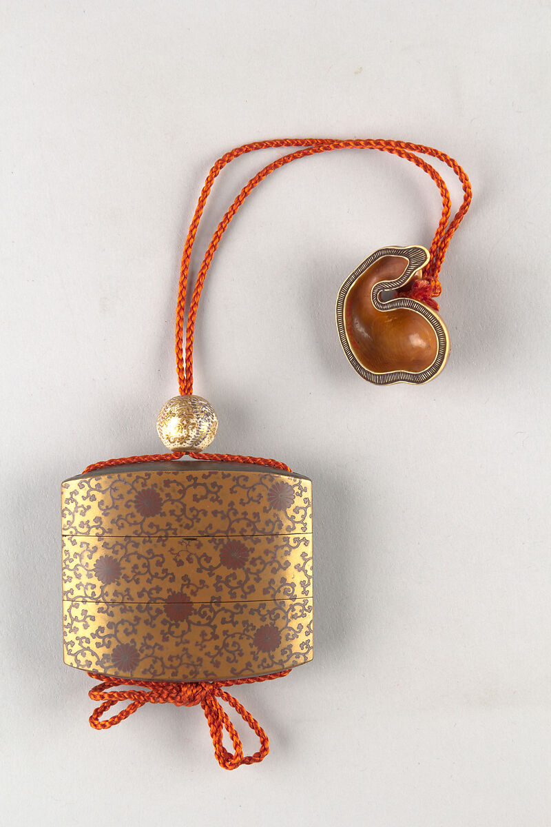 Netsuke of a Small Gourd on a Halved-Gourd, Anraku (Japanese), Ivory, Japan