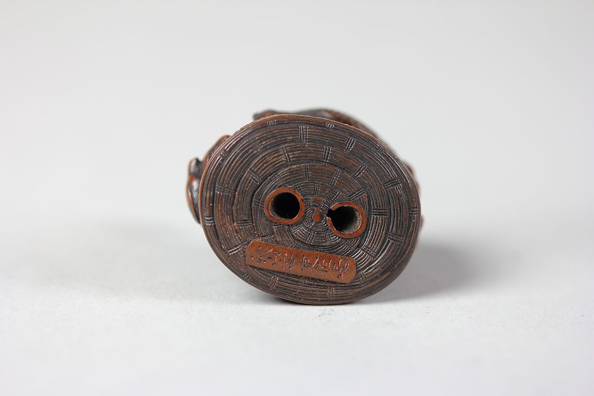 Netsuke of Chickens, Wood, Japan