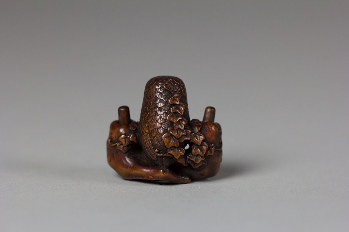 Netsuke of Owl, Wood, Japan