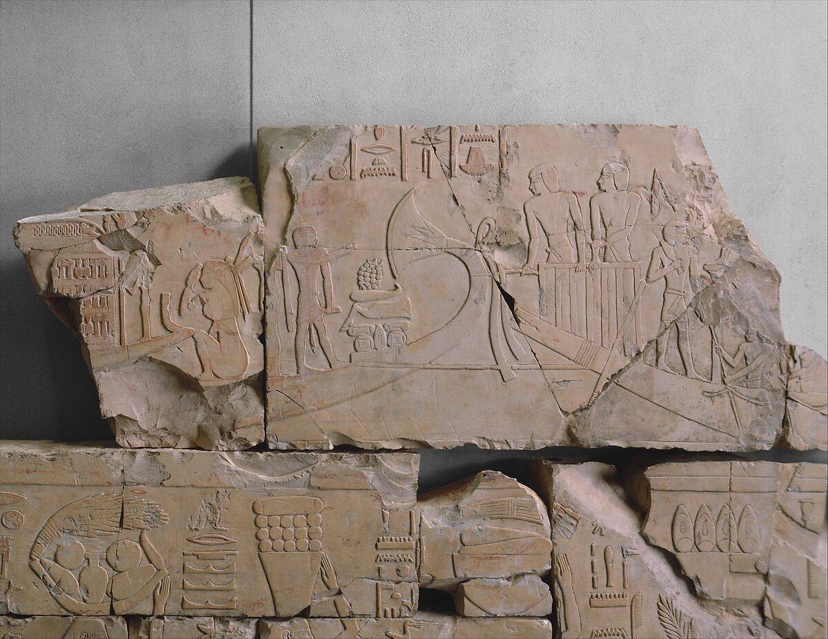 Reliefs from the Tomb of Nespekashuty (see 23.3.468), Limestone, paint