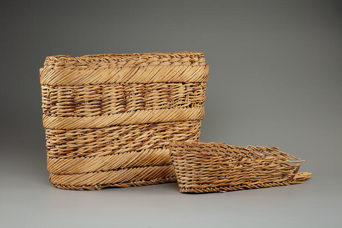 Lid of basket, Basketry