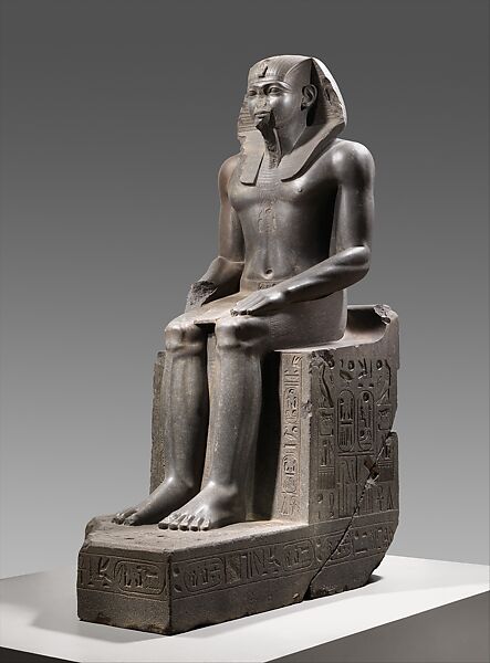 Colossal Seated Statue of a Pharaoh, Granodiorite 