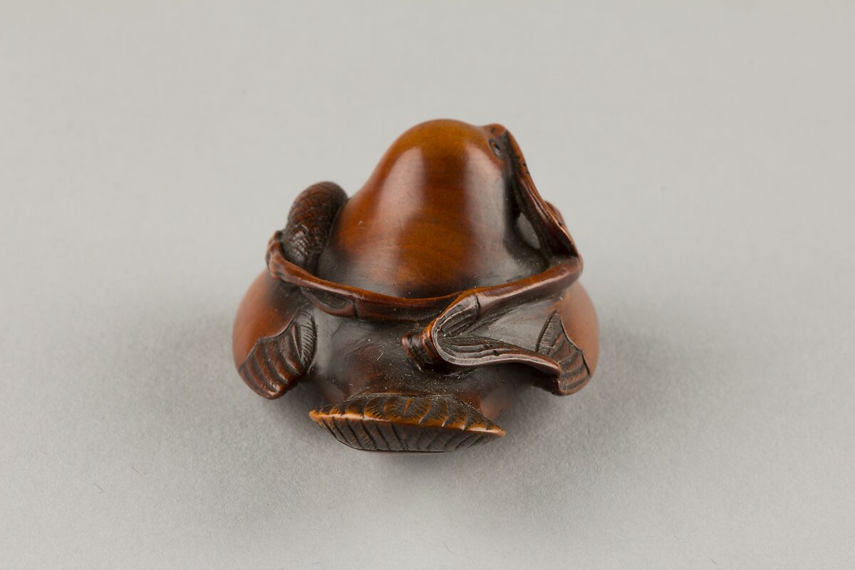 Netsuke of Sparrow (Split-tongue), Wood, Japan