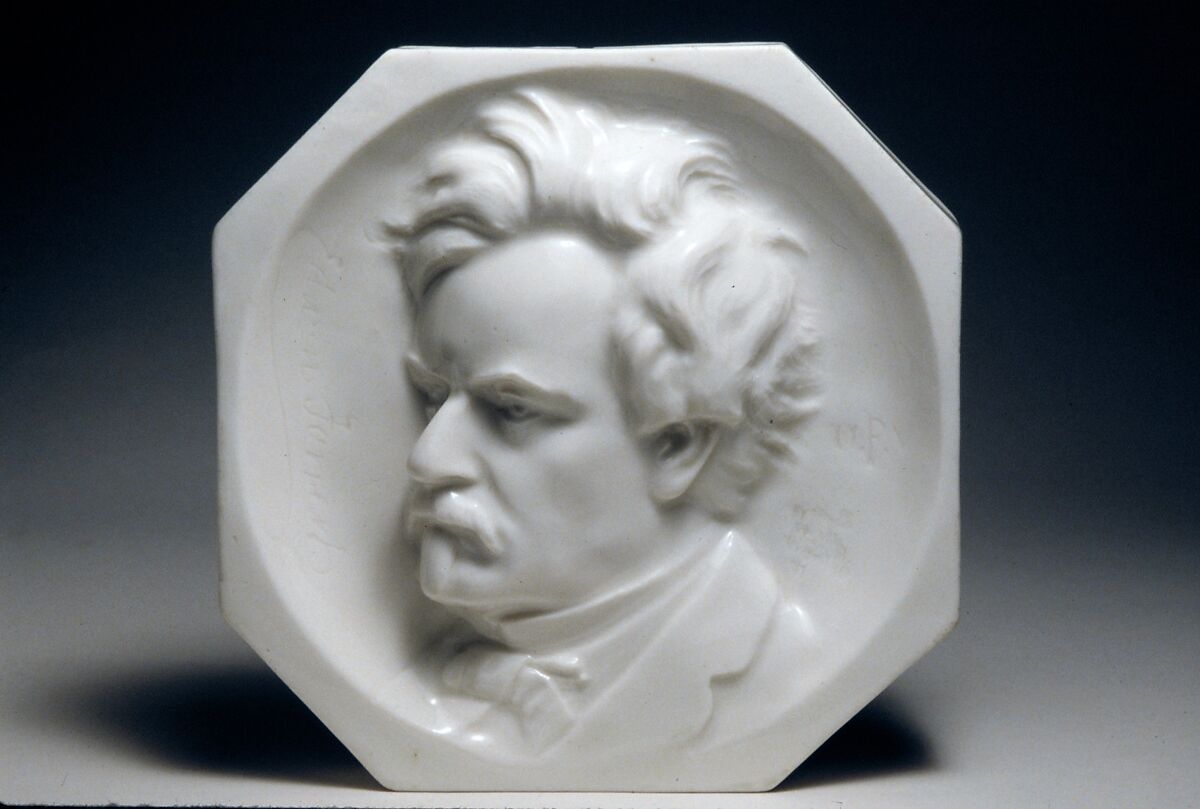 Plaque, Karl L. H. Müller (1820–1887), Porcelain, American 