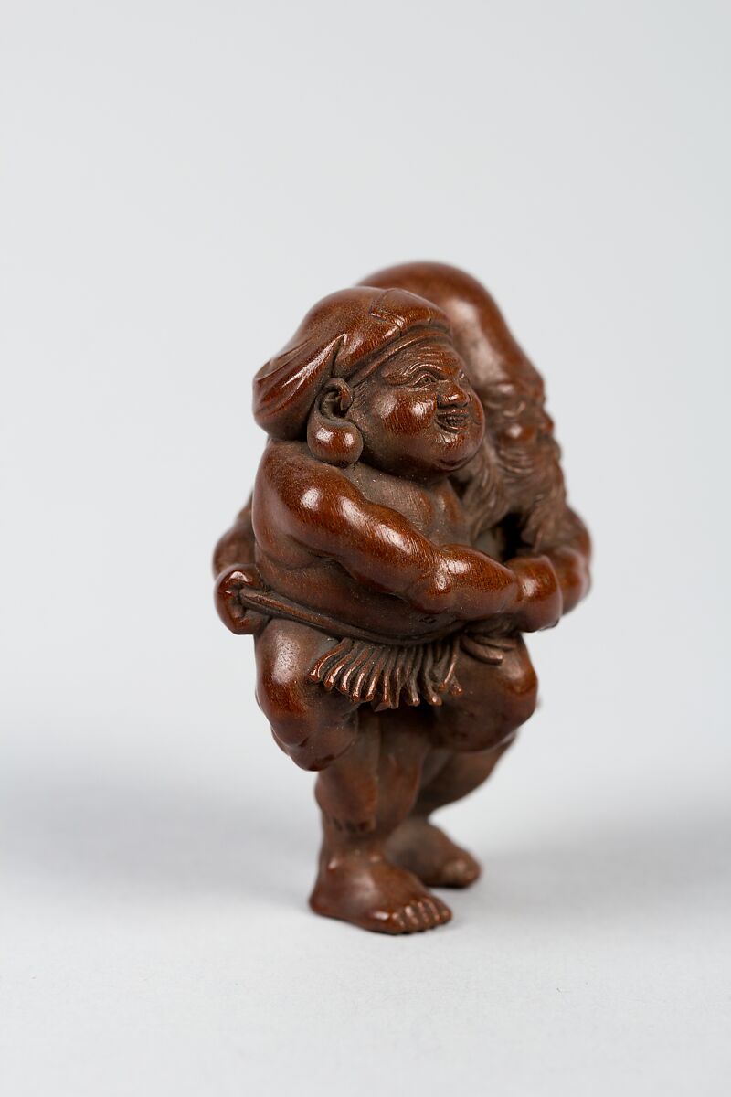 Netsuke of Two Figures, Wood, Japan
