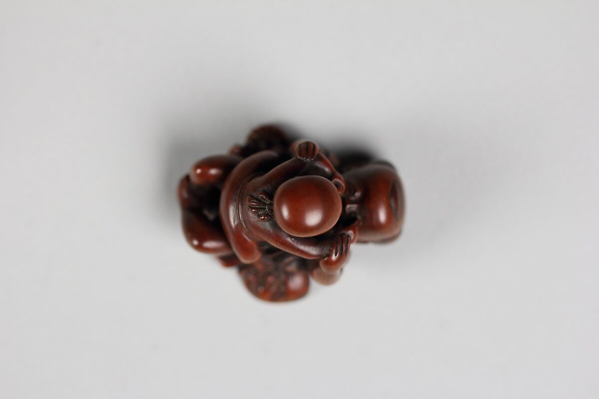 Netsuke of Two Children, Wood, Japan