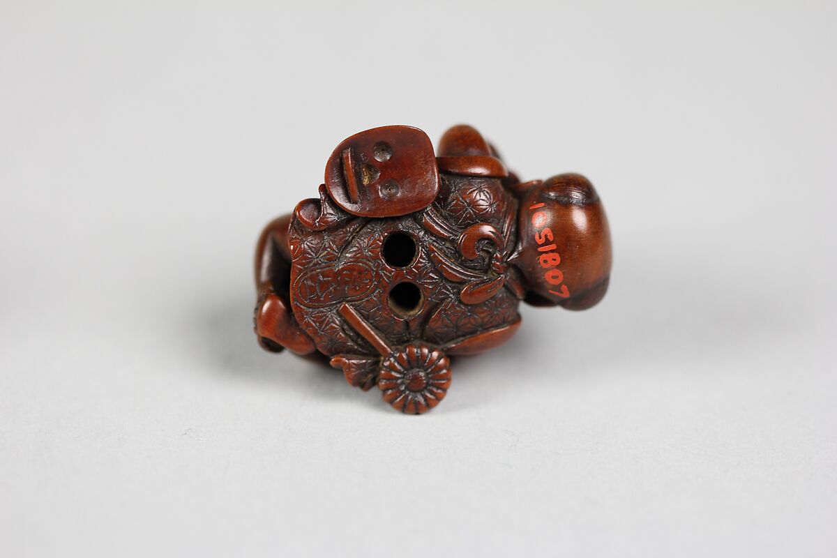 Netsuke of Two Children, Wood, Japan