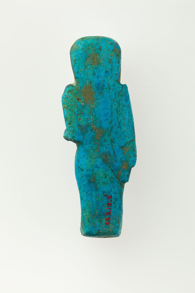 Overseer Shabti of Henettawy (C), Daughter of Isetemkheb, Faience