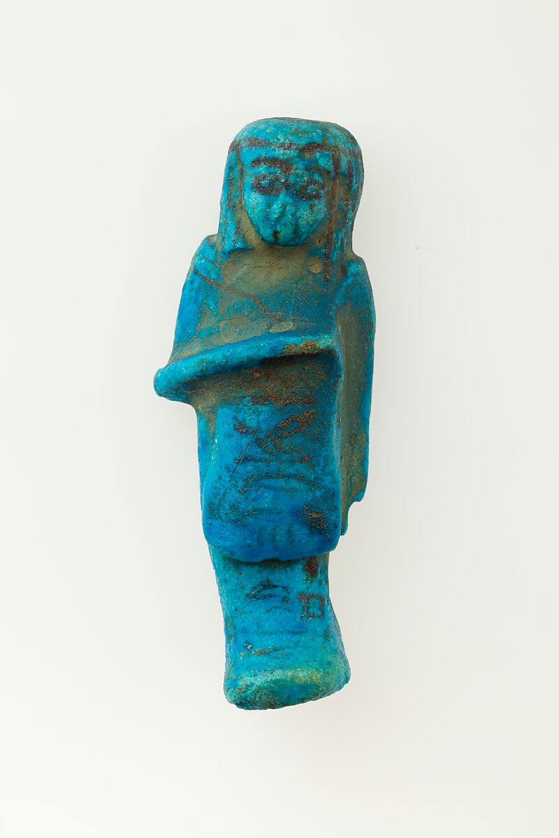 Overseer Shabti of Henettawy (C), Daughter of Isetemkheb, Faience 