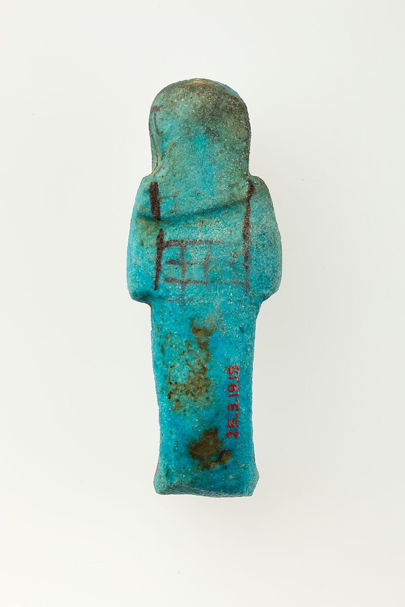 Worker Shabti of Henettawy (C), Daughter of Isetemkheb, Faience