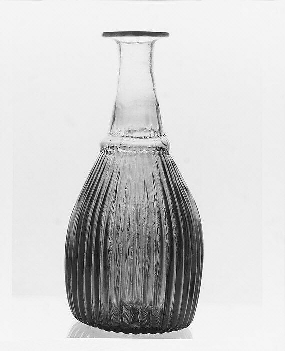 Bottle, Blown molded glass, American 