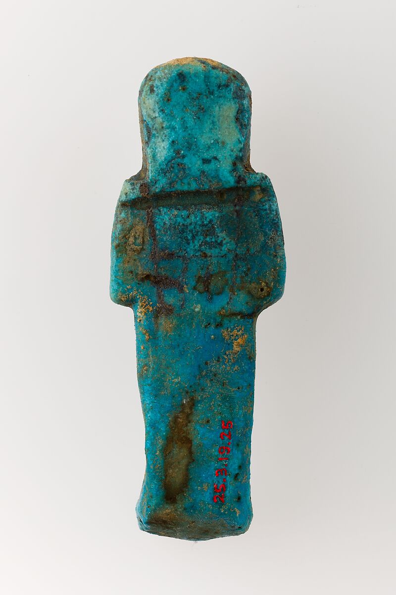 Worker Shabti of Henettawy (C), Daughter of Isetemkheb, Faience