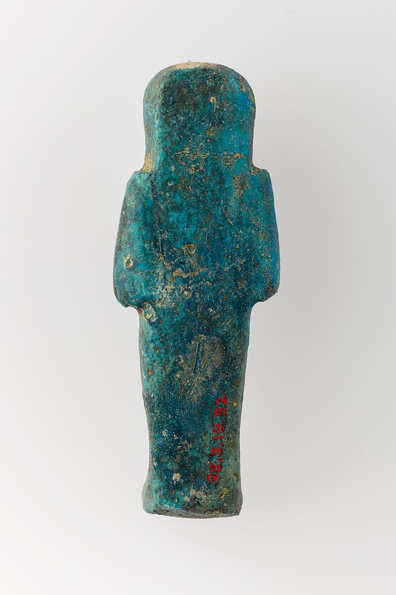 Worker Shabti of Henettawy (C), Daughter of Isetemkheb, Faience