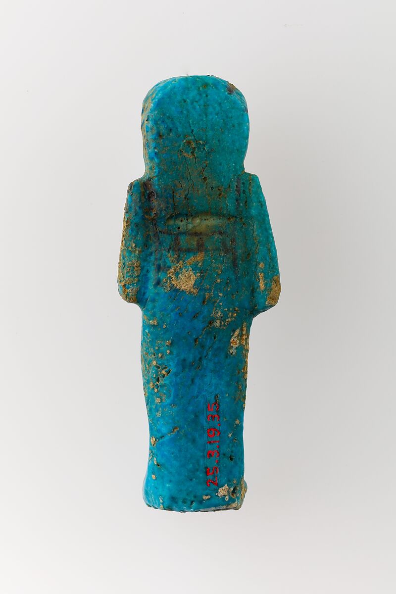 Worker Shabti of Henettawy (C), Daughter of Isetemkheb, Faience