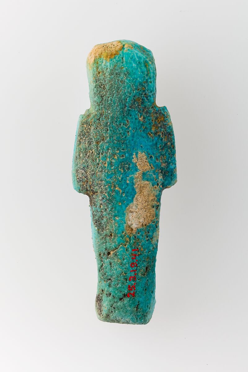 Worker Shabti of Henettawy (C), Daughter of Isetemkheb, Faience