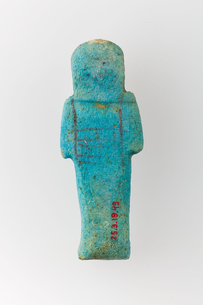 Worker Shabti of Henettawy (C), Daughter of Isetemkheb, Faience