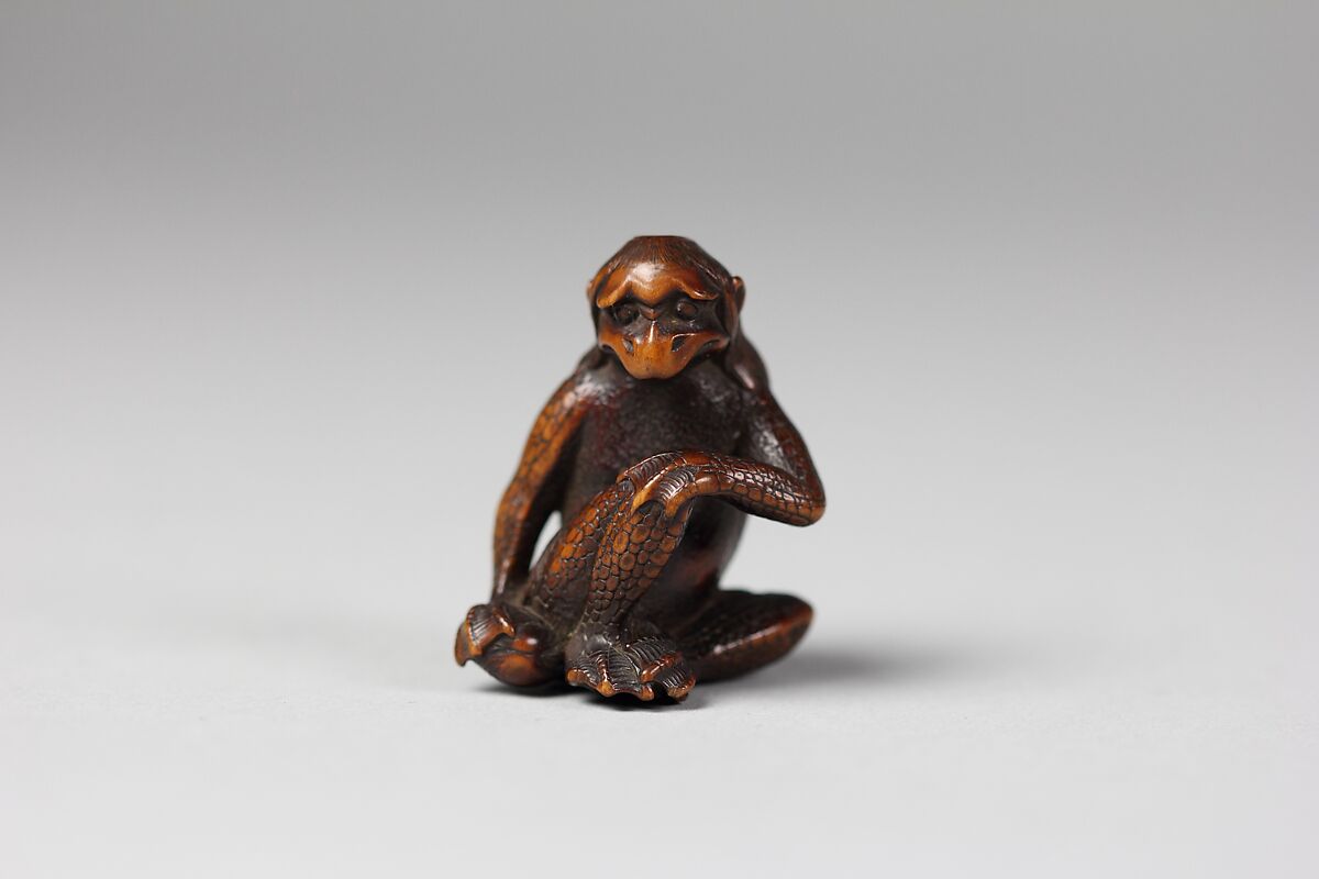 Netsuke of a Kappa, Wood, Japan 