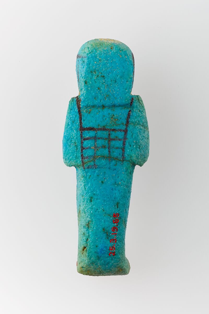 Worker Shabti of Henettawy (C), Daughter of Isetemkheb, Faience