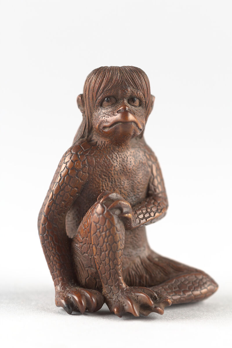 Netsuke of a Kappa, Wood, Japan 