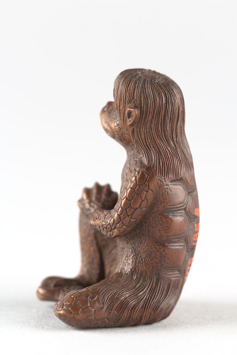 Netsuke of a Kappa, Wood, Japan