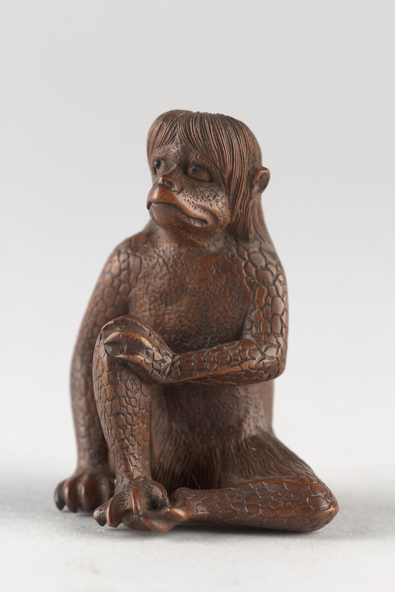 Netsuke of a Kappa, Wood, Japan
