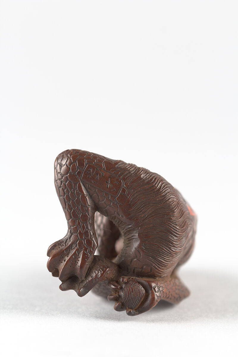 Netsuke of a Kappa, Wood, Japan