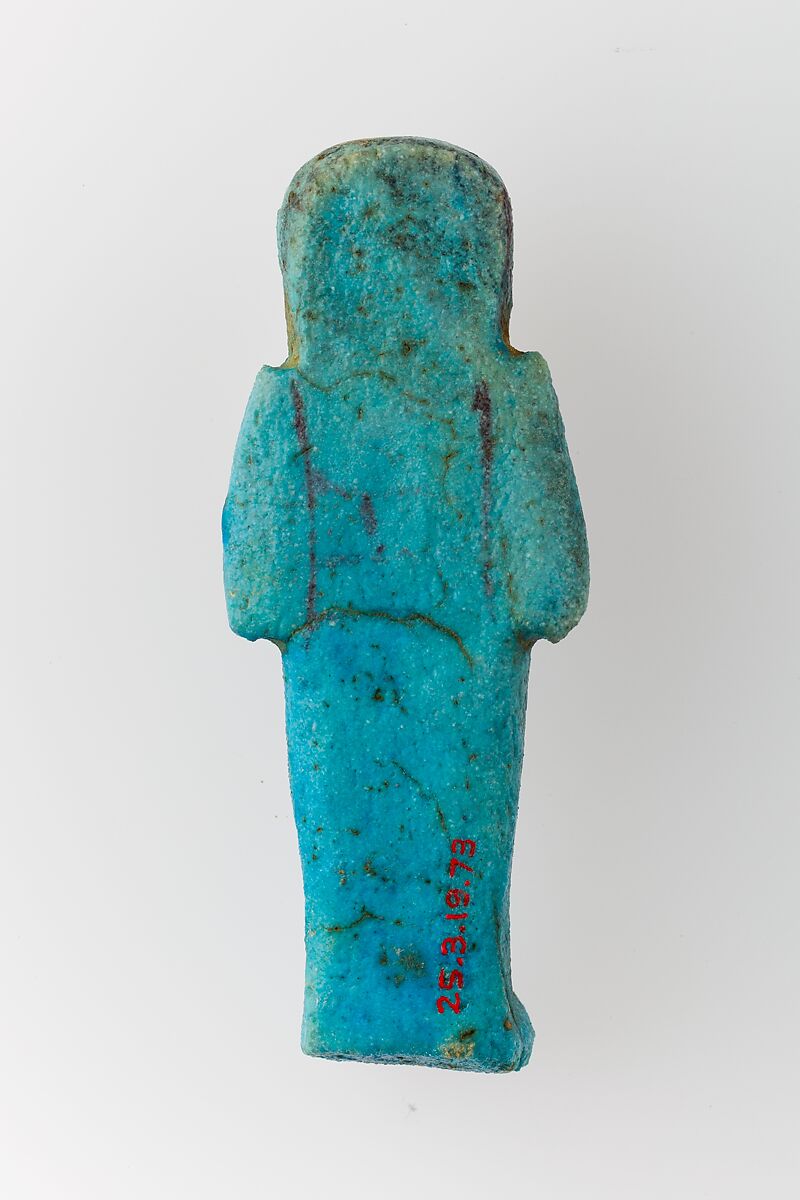 Worker Shabti of Henettawy (C), Daughter of Isetemkheb, Faience
