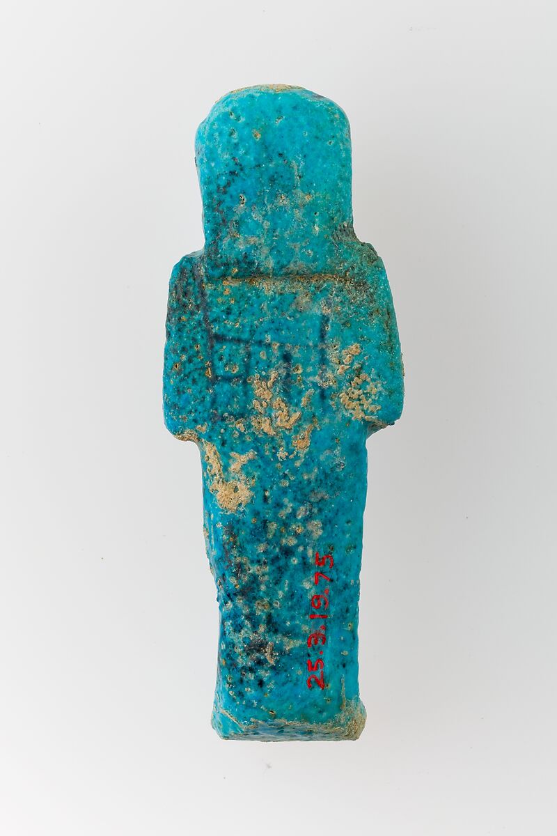 Worker Shabti of Henettawy (C), Daughter of Isetemkheb, Faience