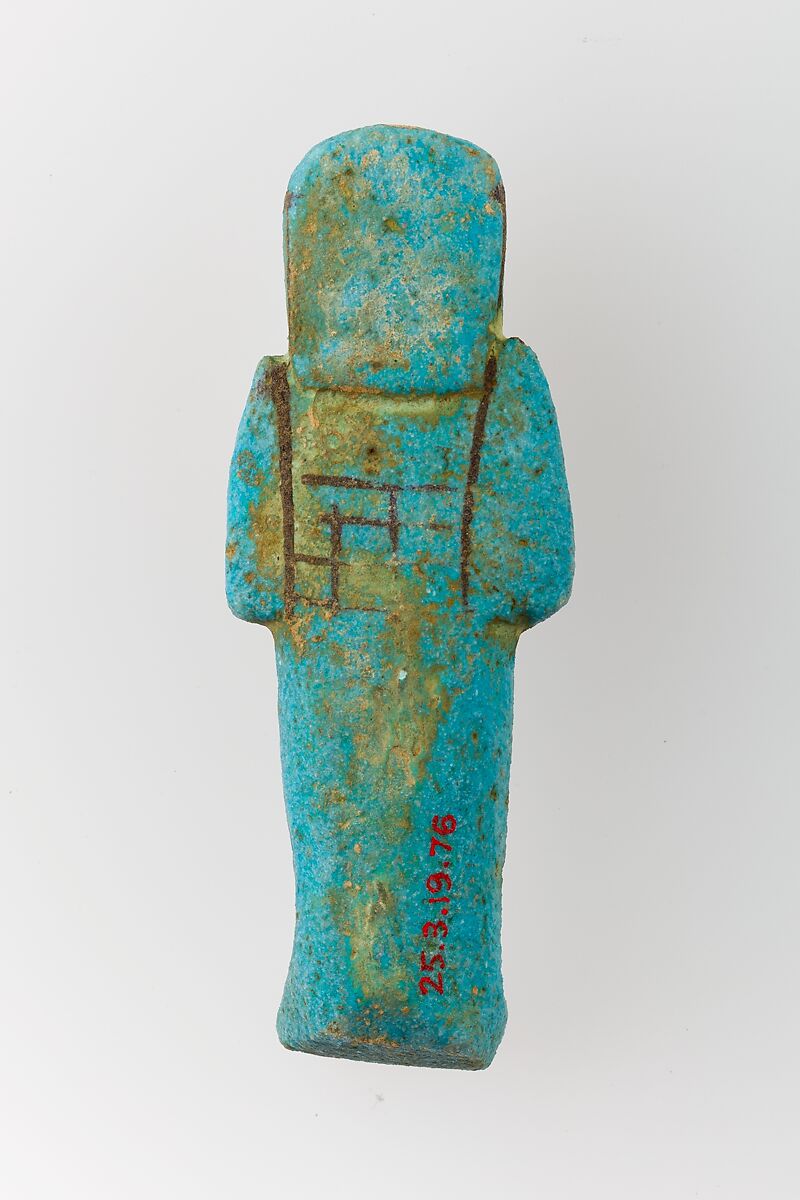 Worker Shabti of Henettawy (C), Daughter of Isetemkheb, Faience