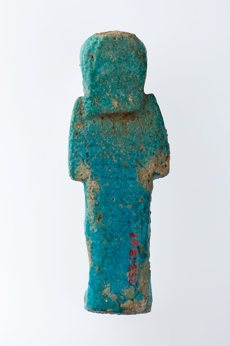 Worker Shabti of Henettawy (C), Daughter of Isetemkheb, Faience