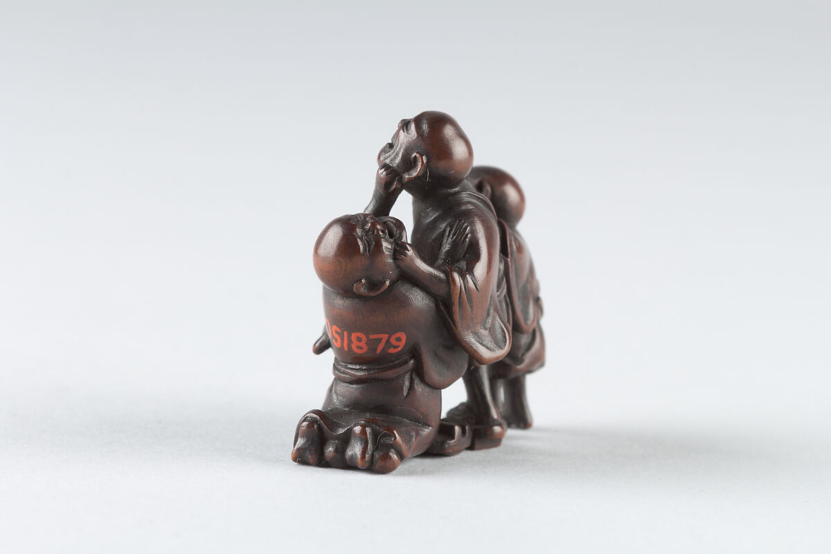 Netsuke of Group of Figures, Wood, Japan