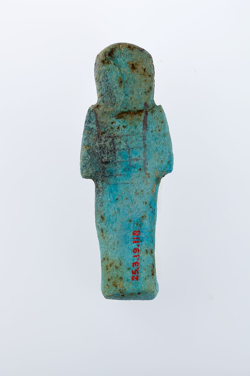 Worker Shabti of Henettawy (C), Daughter of Isetemkheb, Faience